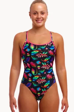 Women Funkita Lost Leaf Diamond Back One Piece