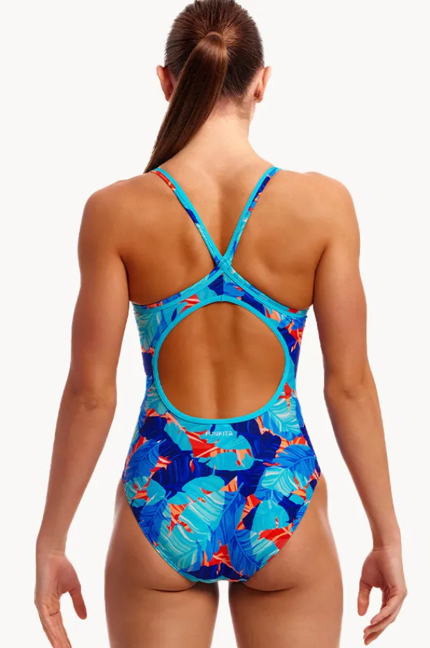Women Funkita Lotsa Leaves Diamond Back One Piece