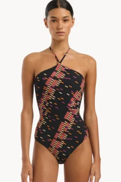 Women Jets Lumiere High Neck Trim One Piece