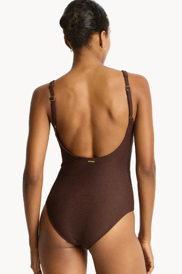 Women Sea Level Luminara Chain Link Longline One Piece