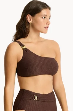 Women Sea Level Luminara One Shoulder Top