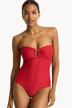 Women Sea Level Luminara U Bar Bandeau One Piece