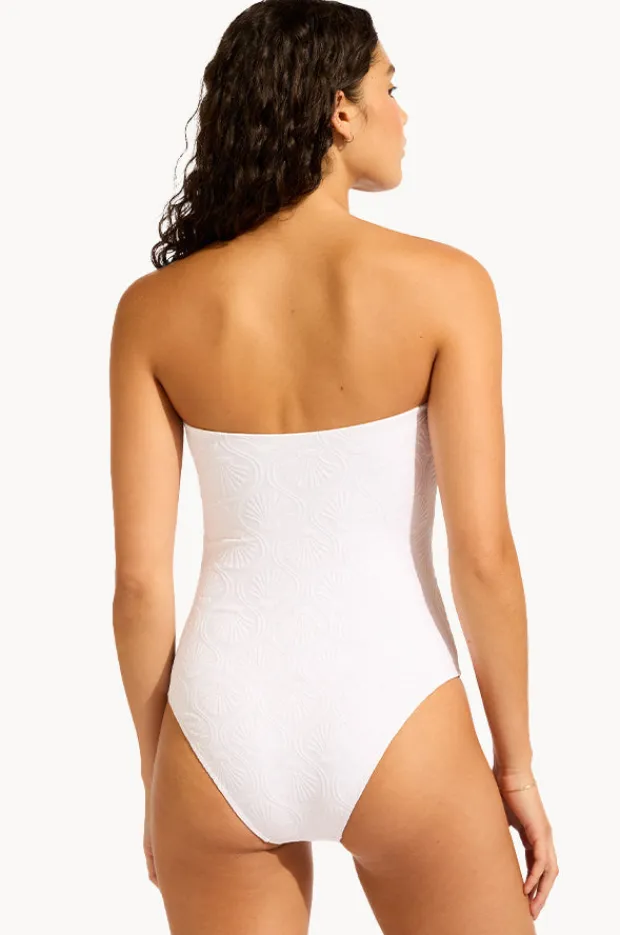 Women Seafolly Luna Ring Front Bandeau One Piece