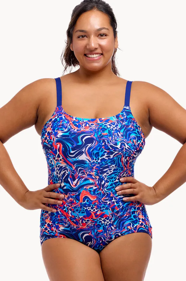 Women Funkita Mad Cat Scoop Neck One Piece