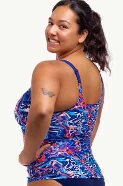 Women Funkita Mad Cat Scoop Neck Tankini Separate