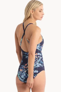 Women Jantzen Maja High Neck Cross Strap One Piece