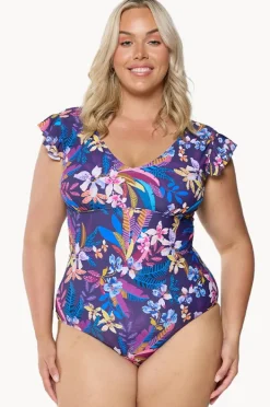 Women Capriosca Majorca Frill V Neck One Piece