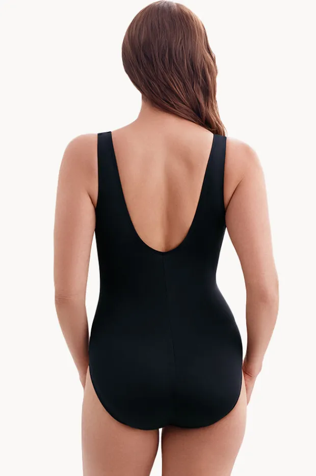 Women Longitude Majorelle Garden Piped Cross Over One Piece