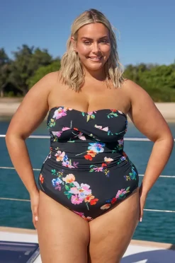 Women Capriosca Malibu Twist Front Bandeau One Piece