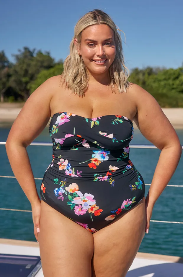 Women Capriosca Malibu Twist Front Bandeau One Piece