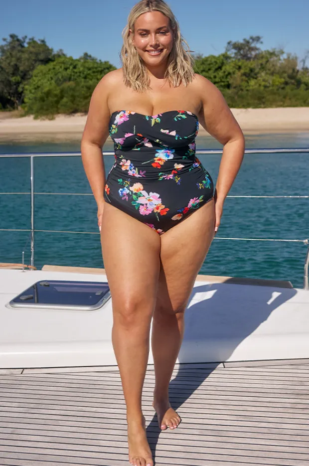 Women Capriosca Malibu Twist Front Bandeau One Piece