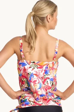 Women Jantzen Mandalay Bandeau Blouson Tankini Separate