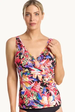 Women Jantzen Mandalay Frill Cross Over Tankini Separate