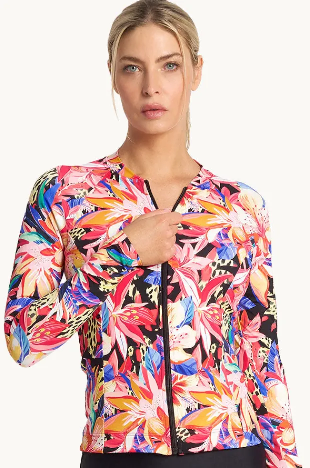 Women Jantzen Mandalay Long Sleeve Suntop