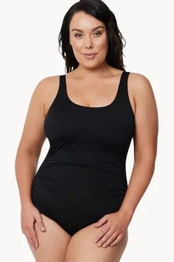 Women Poolproof Mastectomy Pintuck One Piece