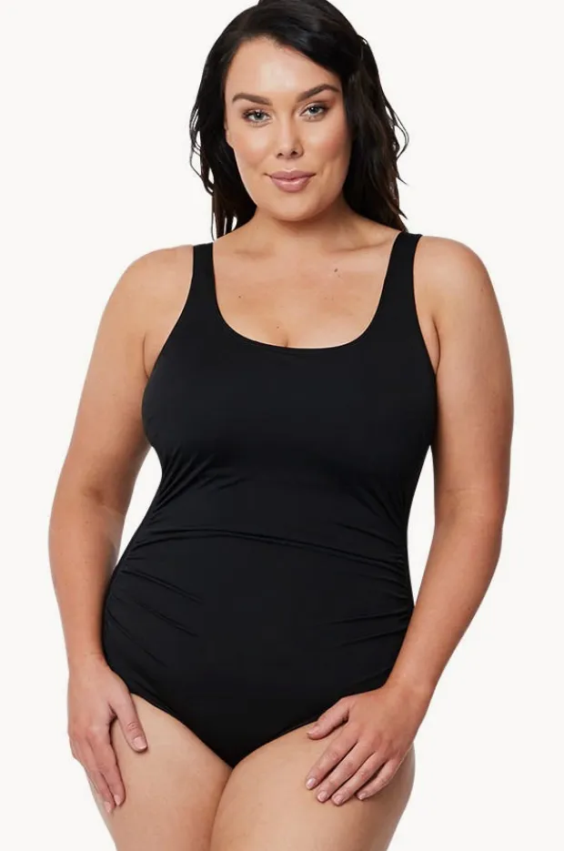 Women Poolproof Mastectomy Pintuck One Piece