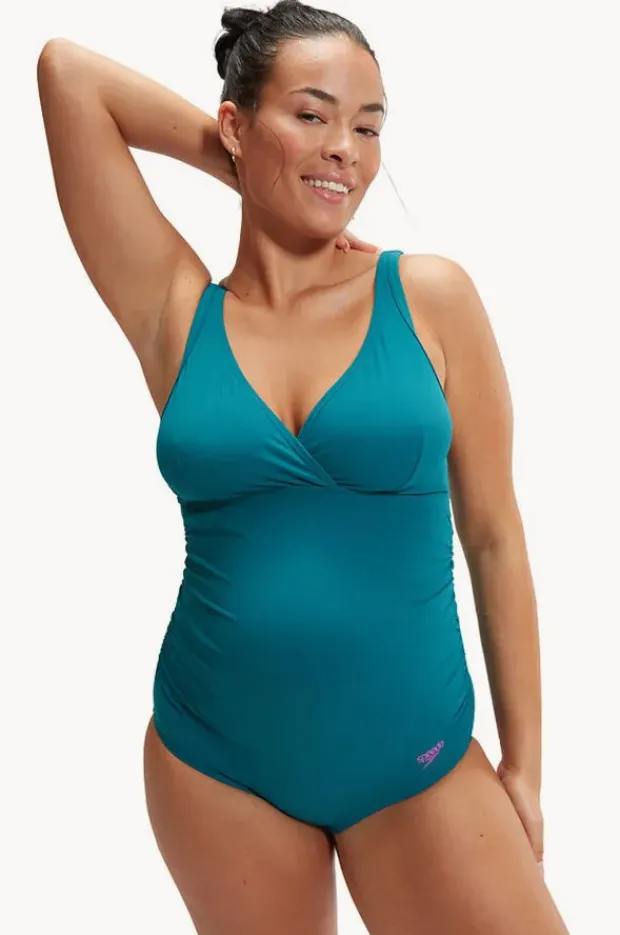 Women Speedo Maternity V Neck U Back One Piece