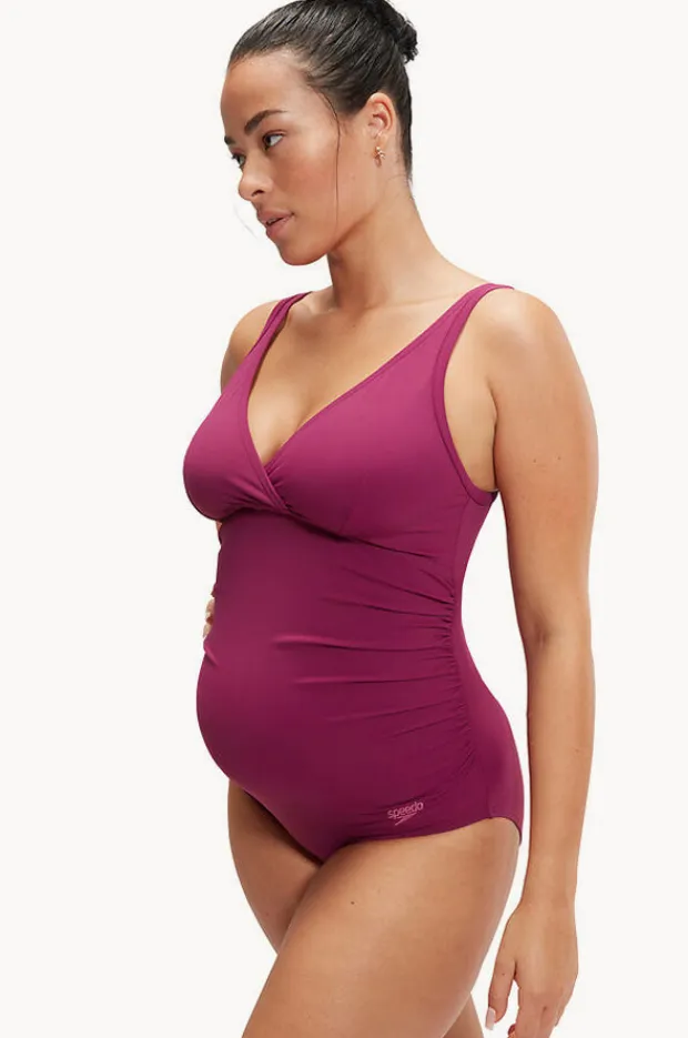 Women Speedo Maternity V Neck U Back One Piece