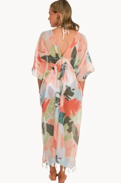 Women Pool To Party Maui Escape Poolside Maxi Dress