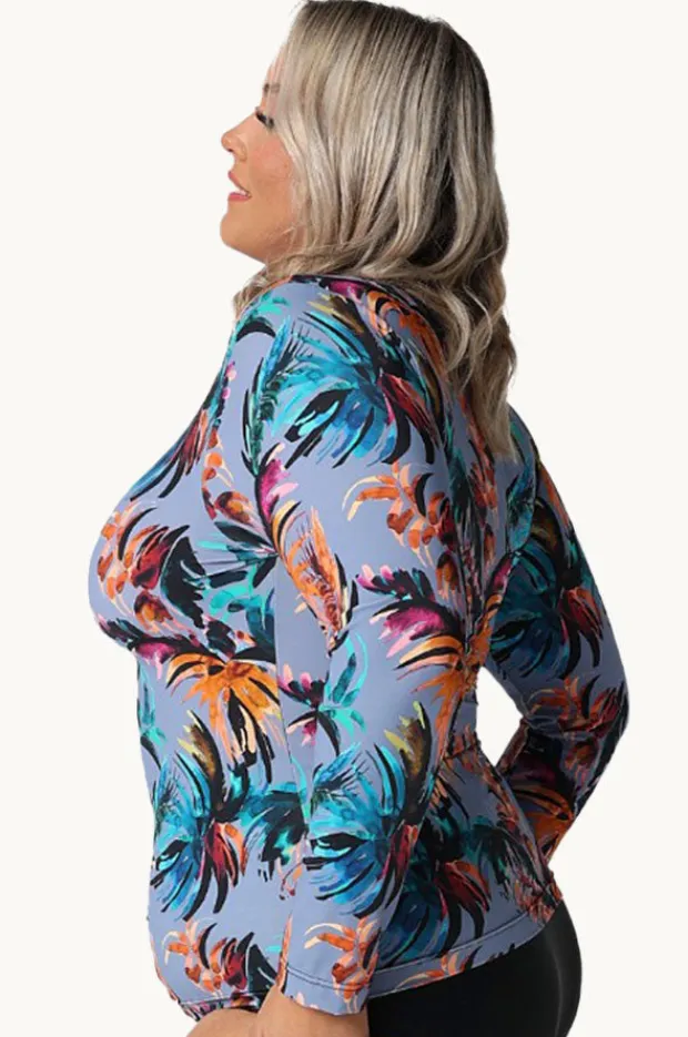 Women Capriosca Mauritius Long Sleeve Zip Suntop