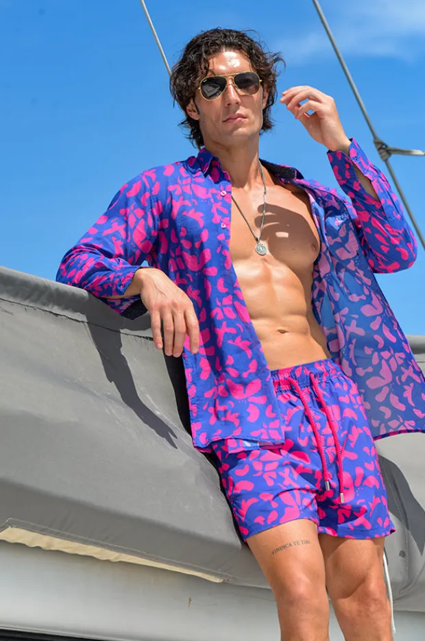 Pier St. Barth Mens Big Floral Swim Short