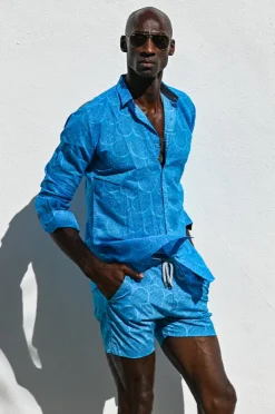 Pier St. Barth Mens Curly Swim Short