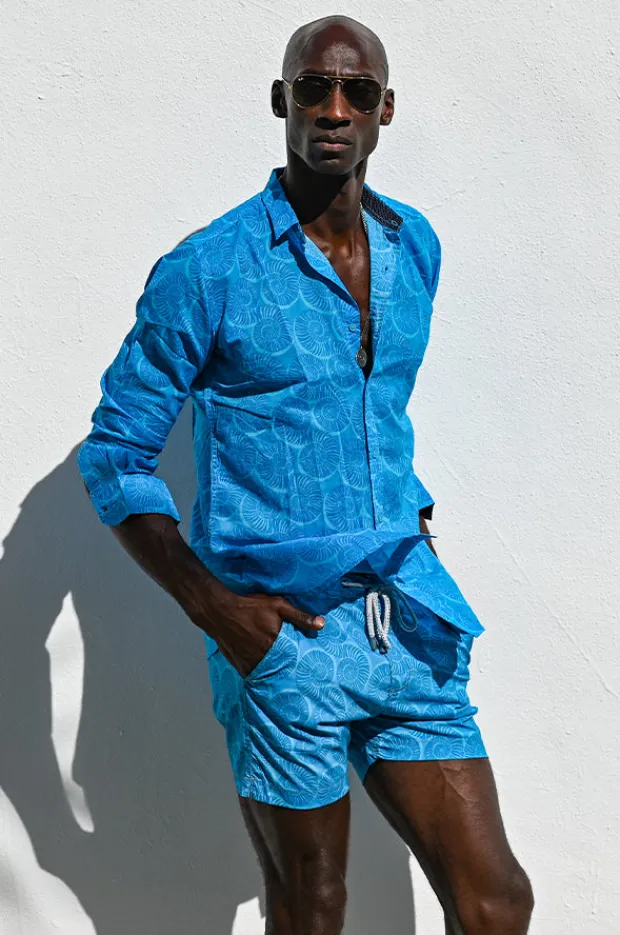 Pier St. Barth Mens Curly Swim Short