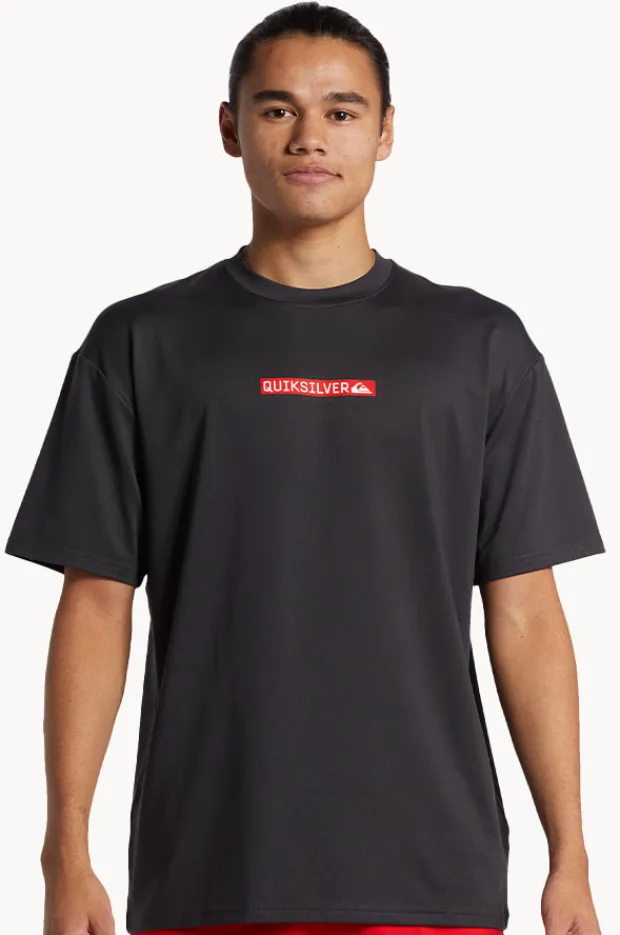 Quiksilver Mens DNA Clicker Logo Short Sleeve Suntop