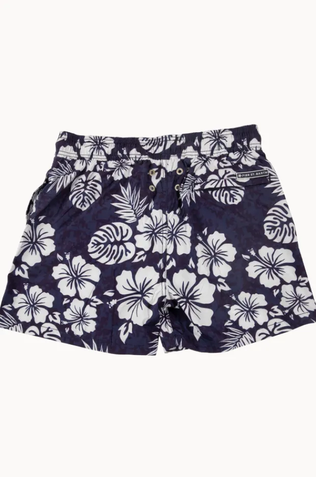 Pier St. Barth Mens Hibiscus Swim Short