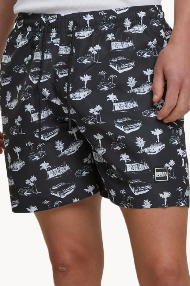 Urban Classics Mens Pattern Swim Short