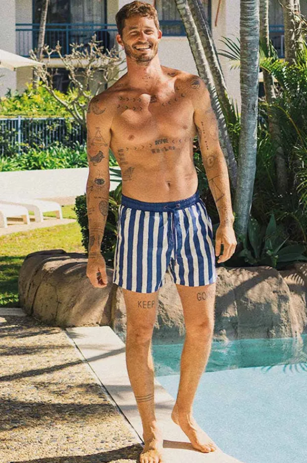 Skwosh Mens Sorrento Stripe Boardshort
