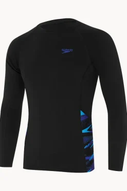 Speedo Mens Splice Long Sleeve Suntop