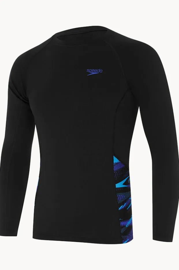 Speedo Mens Splice Long Sleeve Suntop