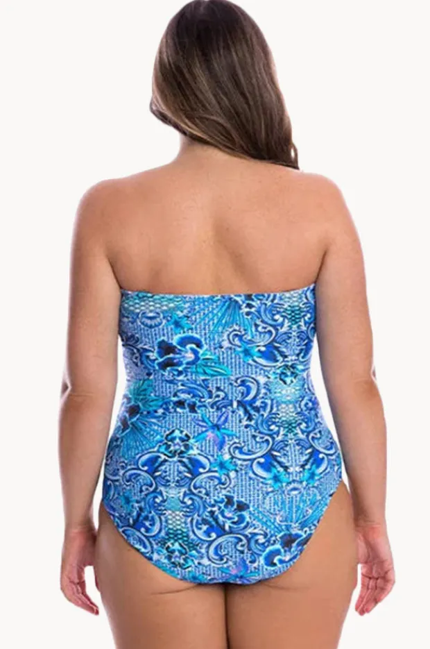 Women Capriosca Mermaid Twist Front Bandeau One Piece