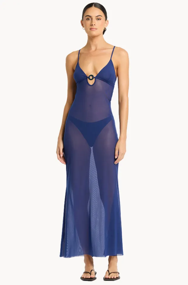 Women Bond-eye Mesh Cindy Ring Maxi Dress