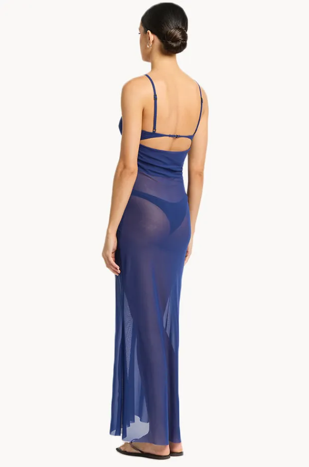 Women Bond-eye Mesh Cindy Ring Maxi Dress