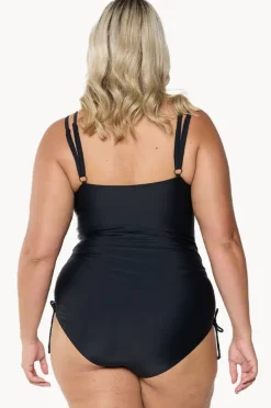 Women Capriosca Mesh DD/E Cup Ruched Tie Side One Piece