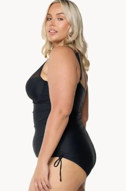 Women Capriosca Mesh DD/E Cup Ruched Tie Side One Piece