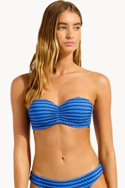 Women Seafolly Mesh Effect Bustier Bandeau