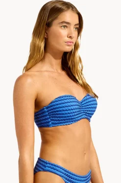 Women Seafolly Mesh Effect Bustier Bandeau
