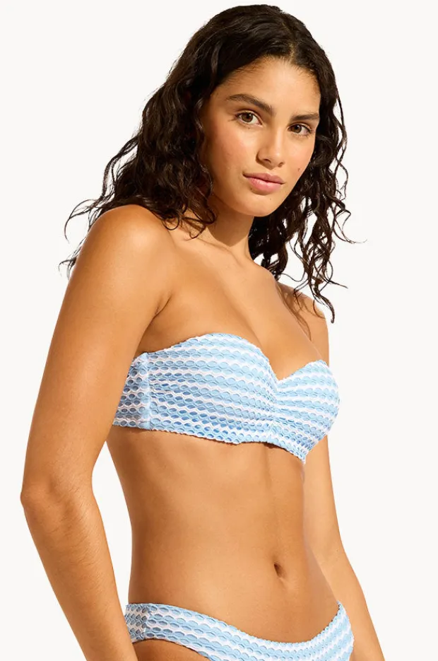 Women Seafolly Mesh Effect Bustier Bandeau