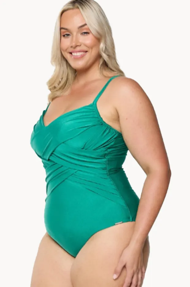 Women Capriosca Metallic Criss Cross One Piece