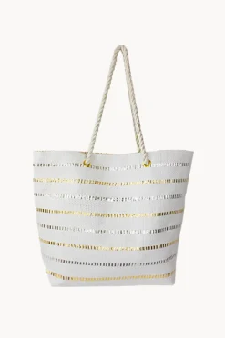 Women Gregory Ladner Metallic Stripe Tote