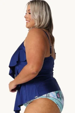 Women Capriosca Metallic Tiered Frill Tankini Separate