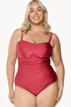 Women Capriosca Metallic Twist Bandeau One Piece