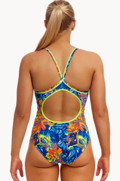Women Funkita Mixed Mess Diamond Back One Piece