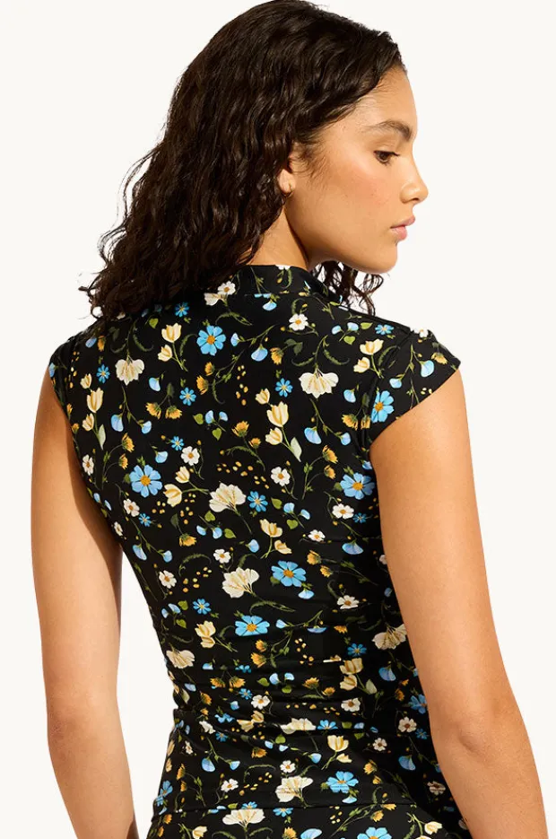 Women Seafolly Modern Romance Cap Sleeve Suntop