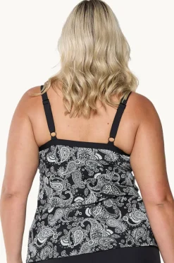 Women Capriosca Mono Paisley F/G Cup Underwire Tankini Separate