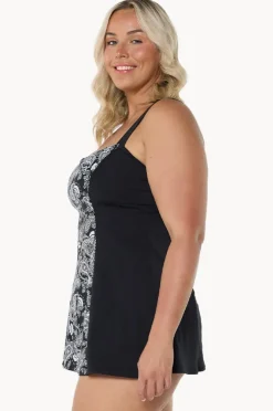 Women Capriosca Mono Paisley Wide Strap Swim Dress