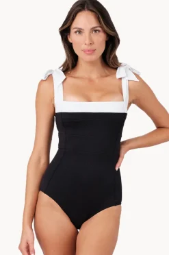 Women Une Piece Monochrome Texture Classic Square Neck One Piece